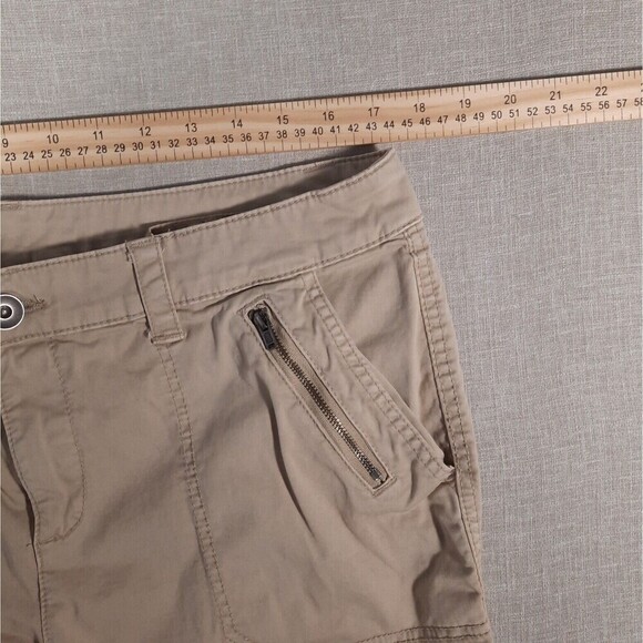 J.C.P. Y2K Khaki Pants Size 12 Tall Stretch Cotton Blend Mid-Rise Tan Slacks - Picture 8 of 10